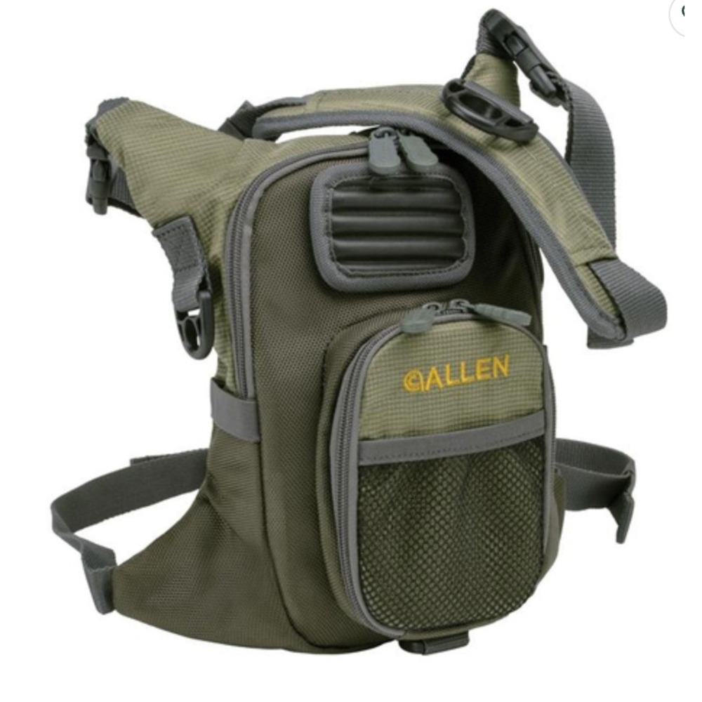 Allen Company Fall River Fly Fishing Chest Pack Bag Green Adjustable Straps
